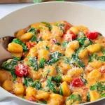 Gnocchi-Pfanne mit Spinat und Tomaten