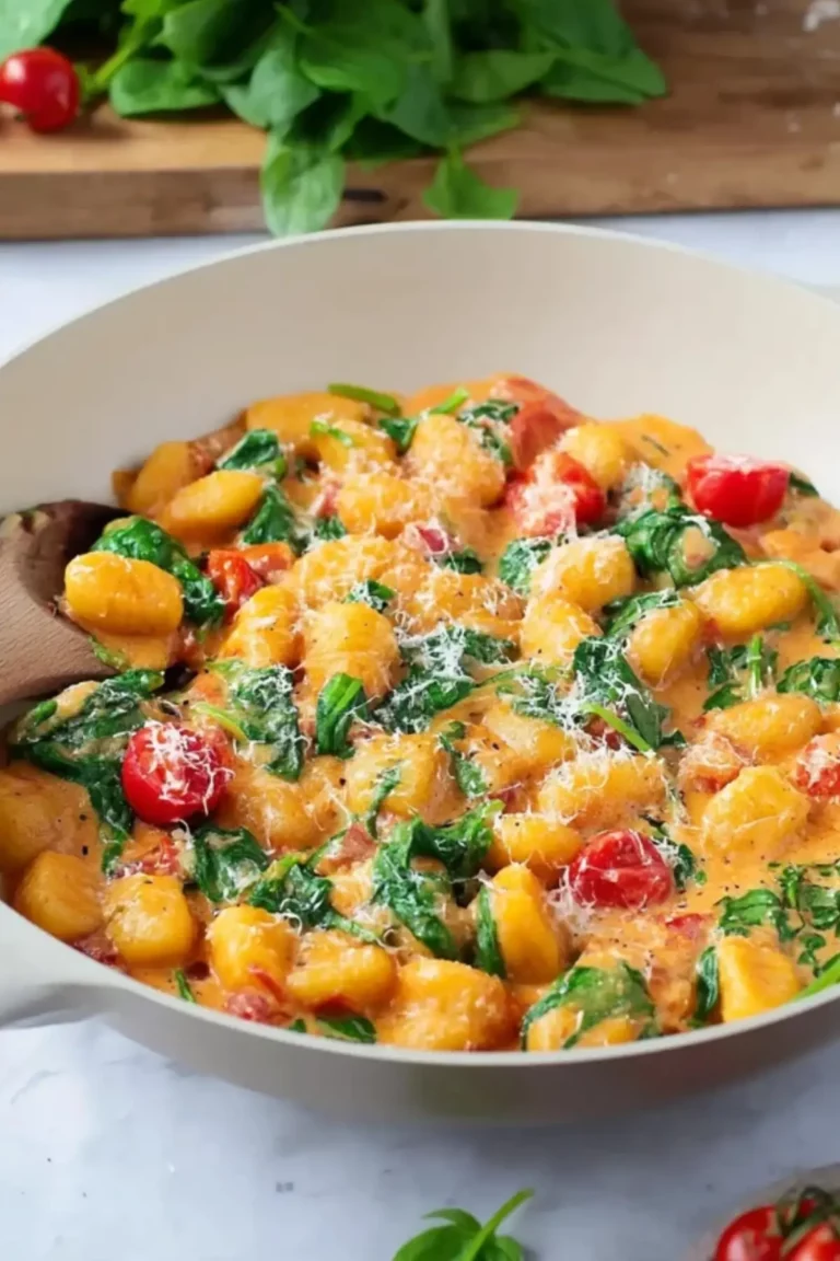 Gnocchi-Pfanne mit Spinat und Tomaten