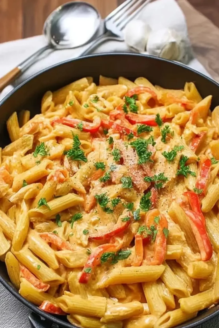 penne in cremiger paprikasoße