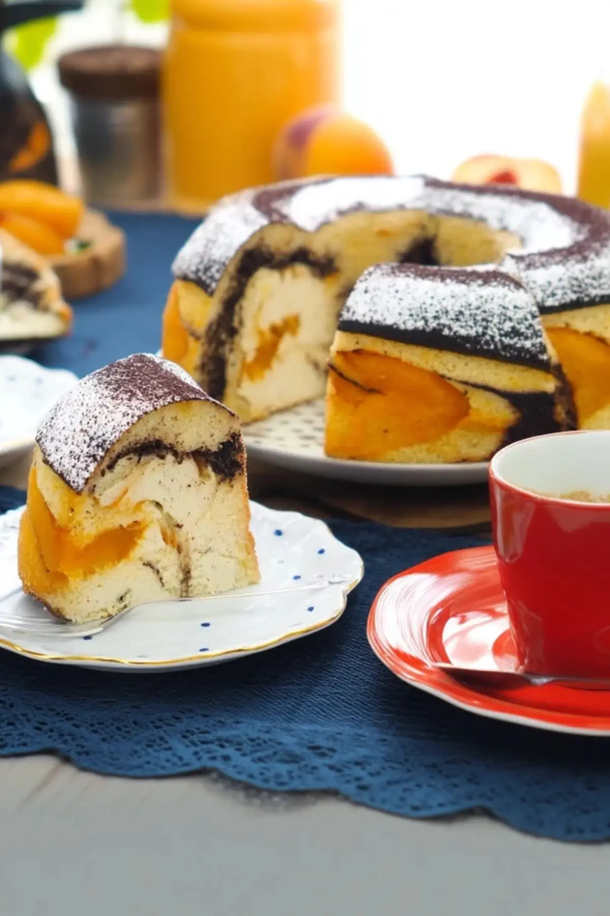 Pfirsichkuchen mit Kakao