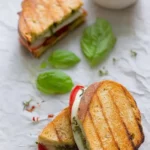Mozzarella-Sandwich gegrillt