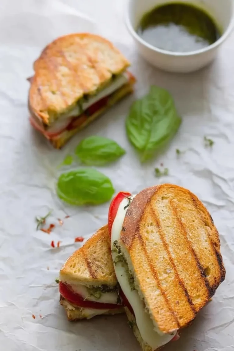 Mozzarella-Sandwich gegrillt