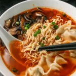 Kimchi-Dumpling-Nudelsuppe