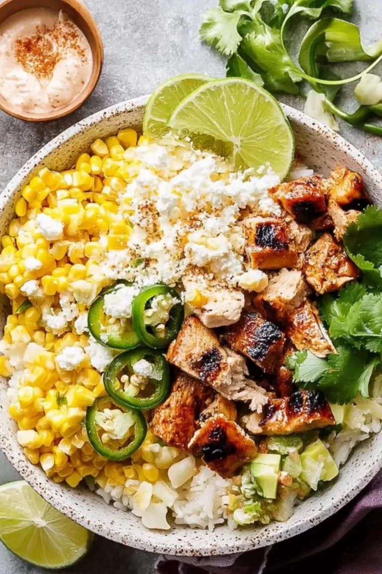 Street Corn Hähnchen Reis Bowl