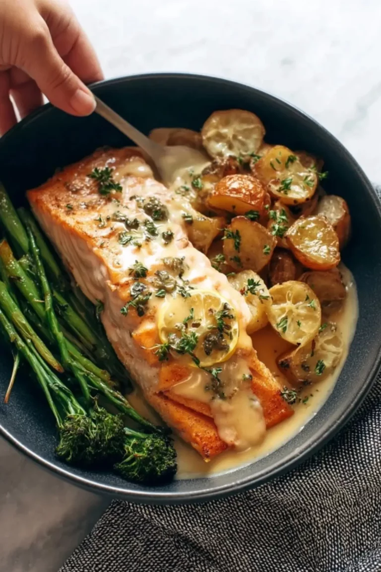 Gebackener Lachs mit Zitronensauce