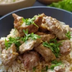 Hähnchen-Gyros in Schmandsoße