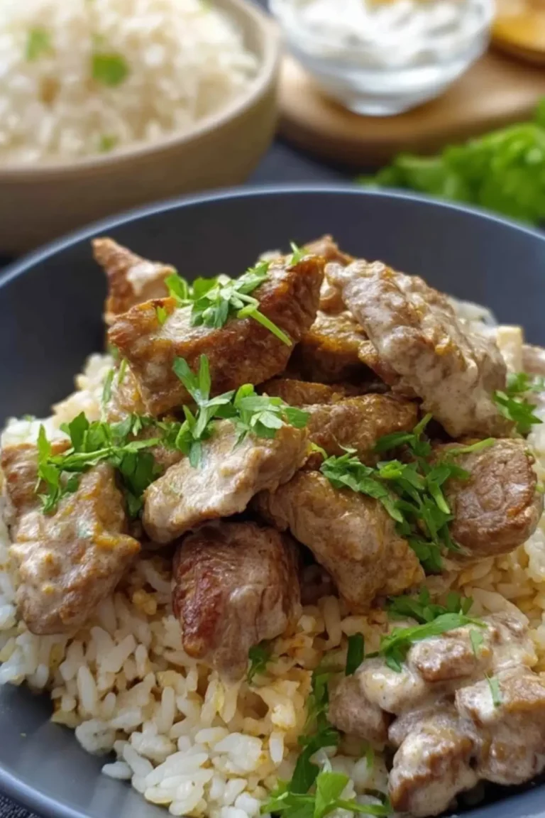 Hähnchen-Gyros in Schmandsoße