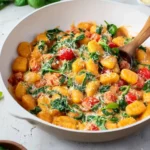 Gnocchi-Pfanne mit Tomate & Spinat
