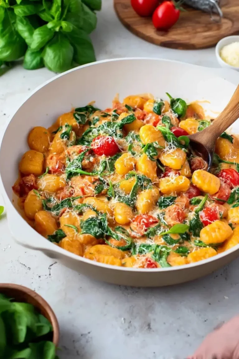 Gnocchi-Pfanne mit Tomate & Spinat