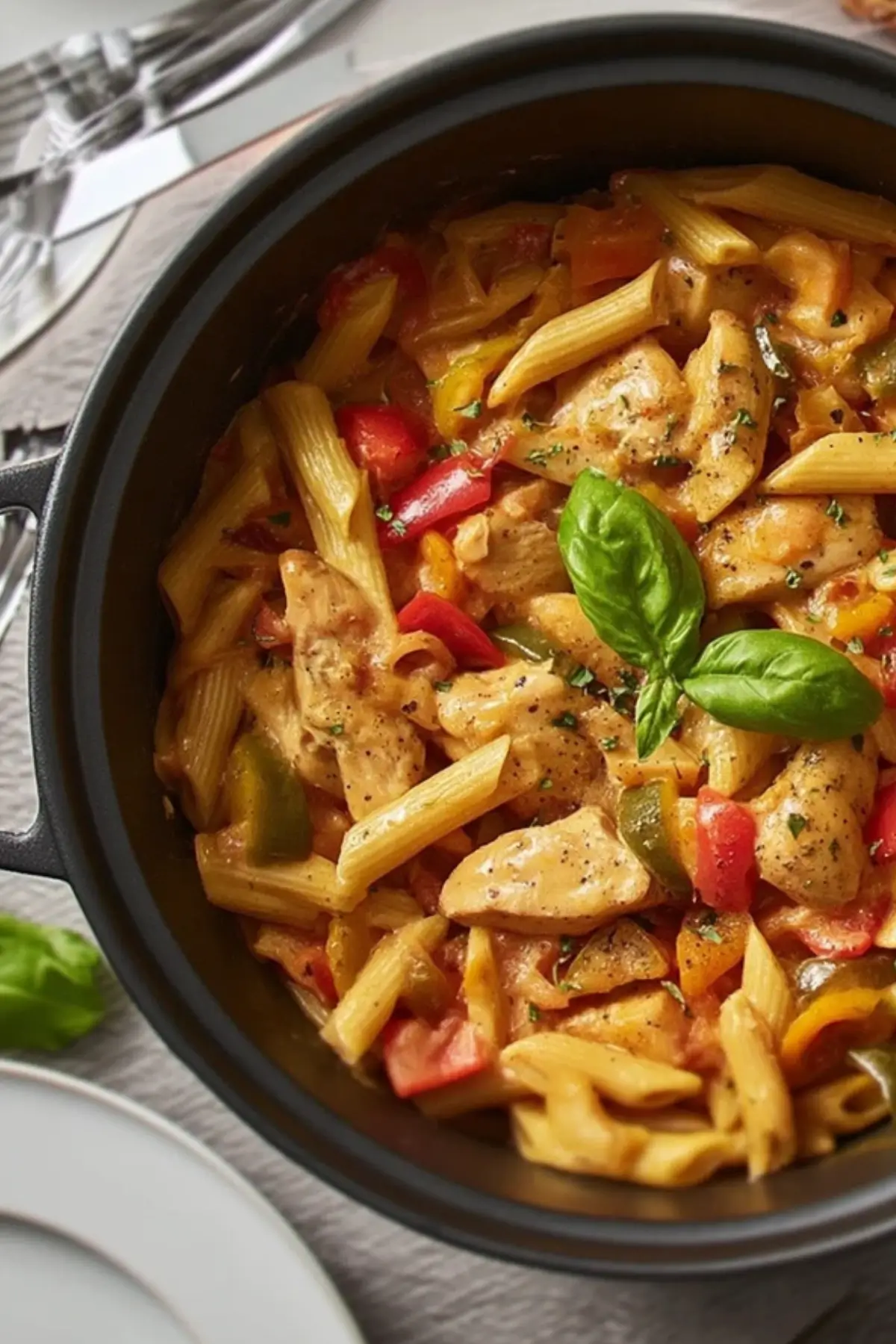 one pot pasta mit hähnchen