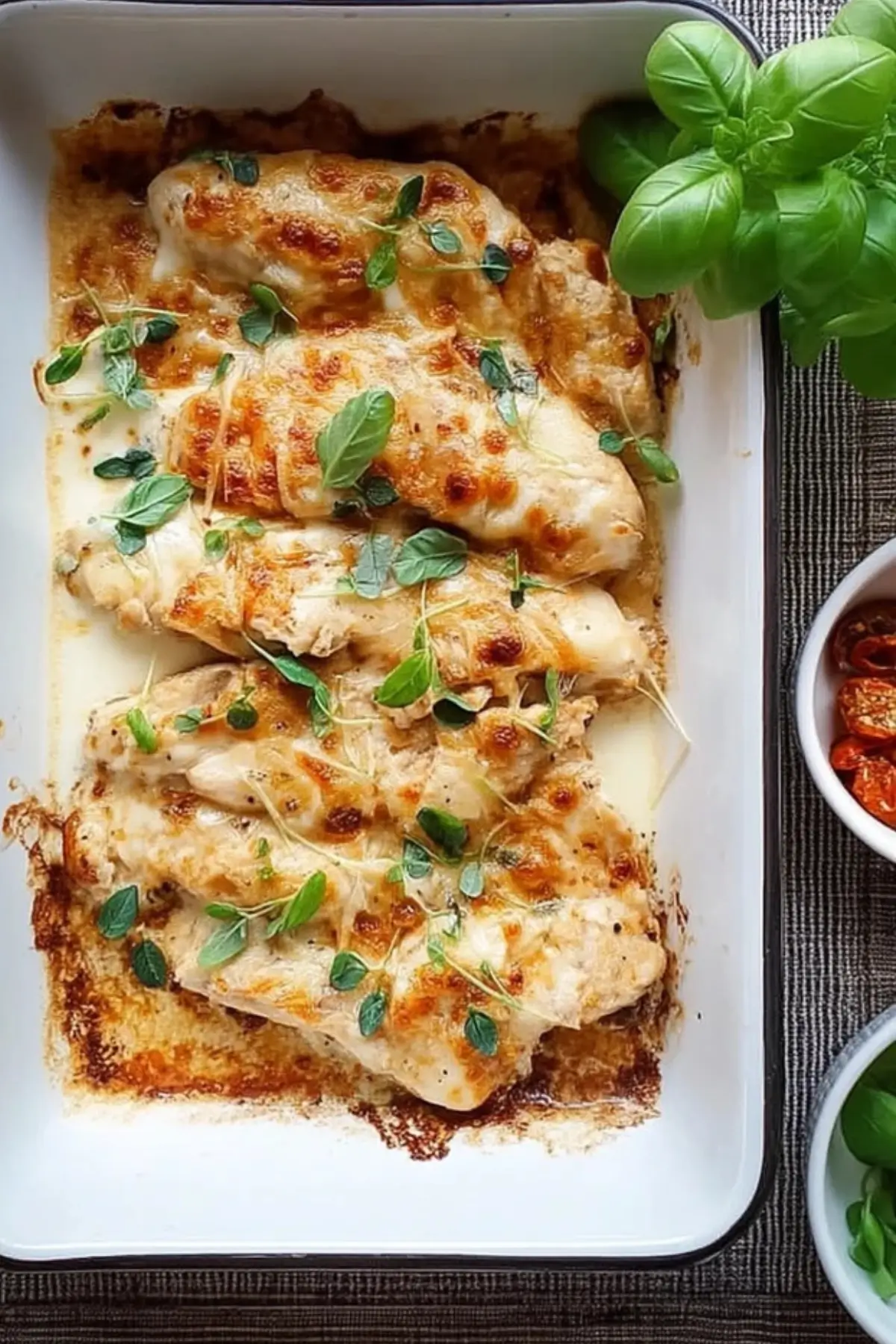 Sahne Hähnchen mit Mozzarella
