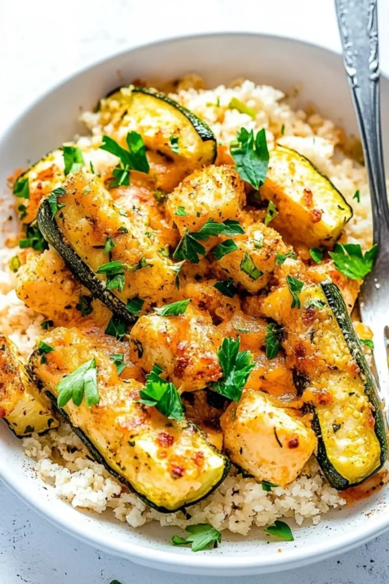 Gebackenes Hähnchen mit Zucchini