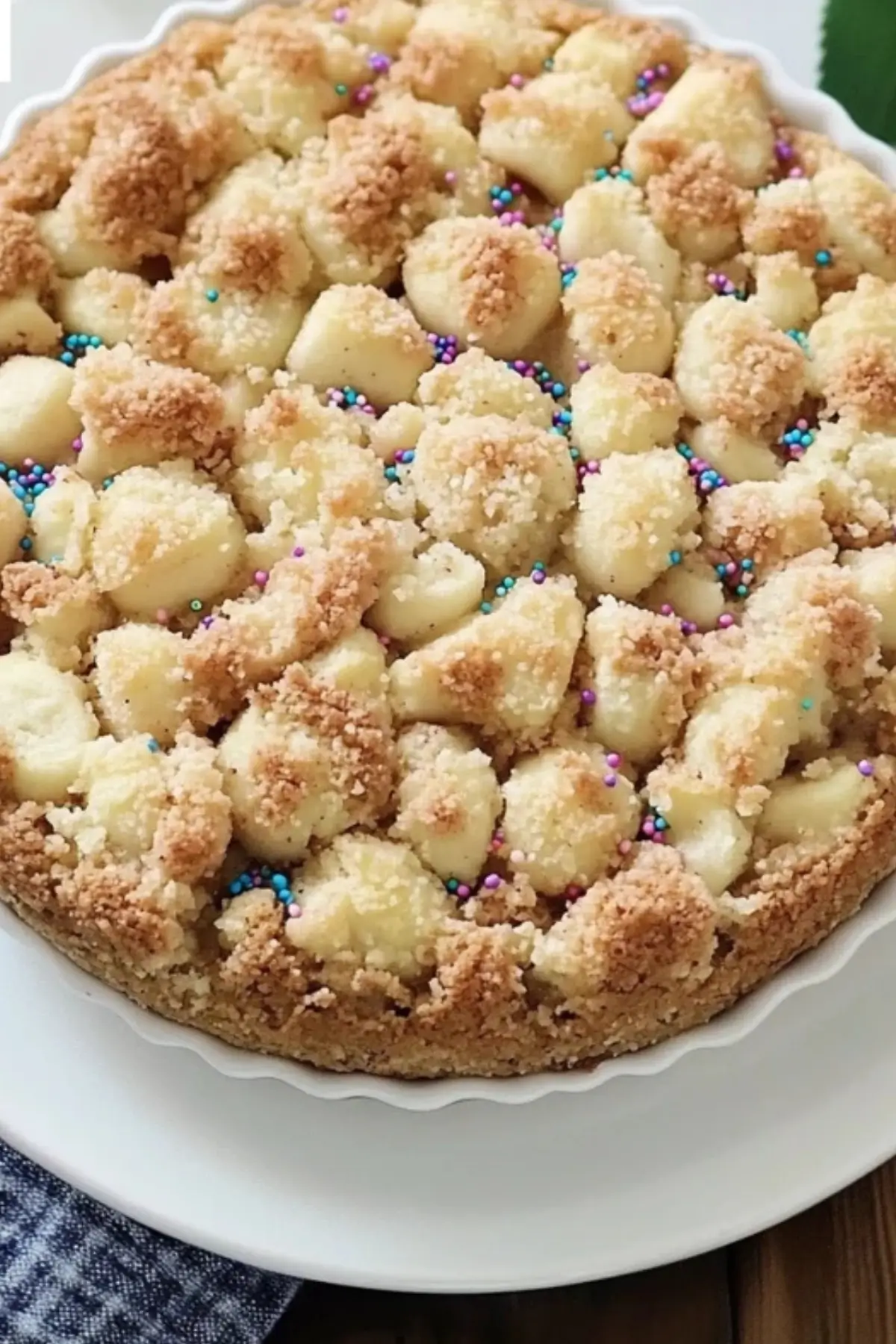 apfel pudding kuchen mit streuseln
