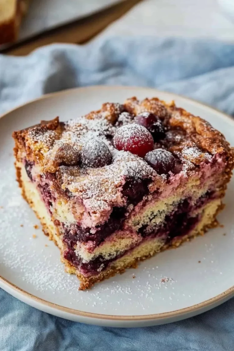 Marmorkuchen mit Kirschen vom Blech