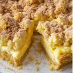 Apfelkuchen mit Pudding und Zimtstreuseln