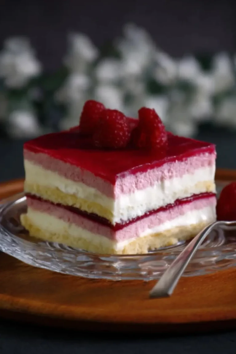 Himbeer-Puddingcreme Schnitten