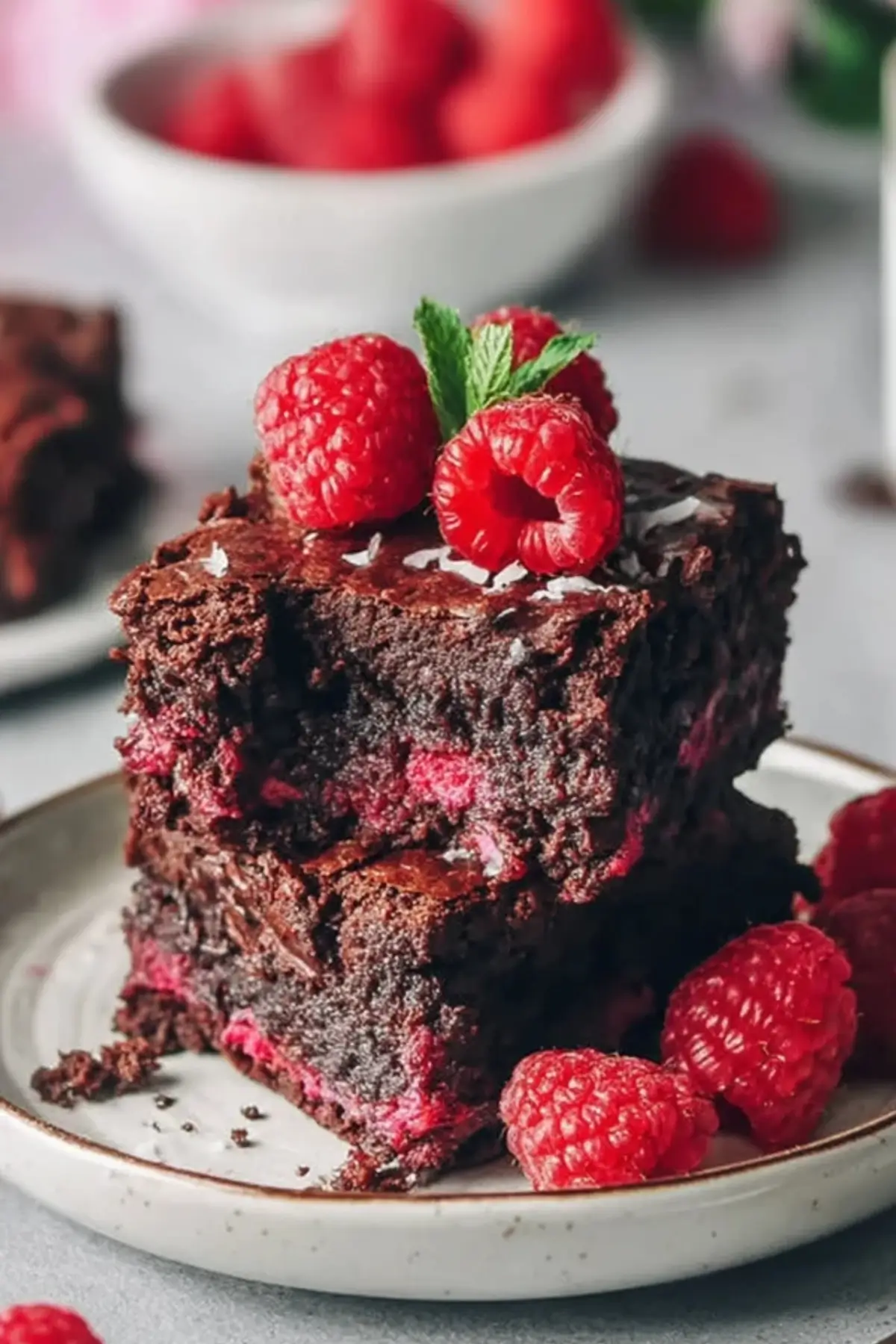 himbeer schoko brownies
