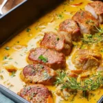 Schweinefilet in Curry-Sahne