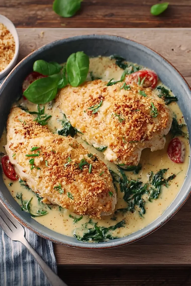parmesan hähnchen mit frischkäse