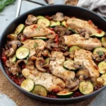 zucchini pilz hähnchen
