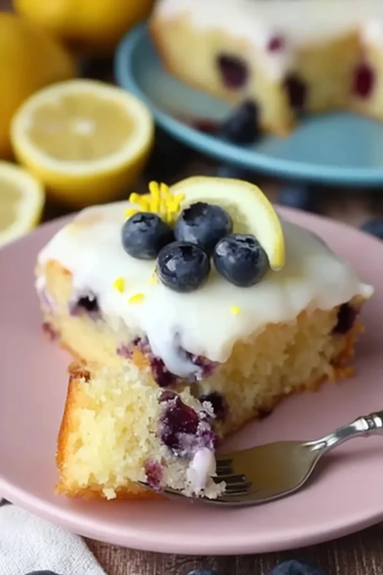 zitronen heidelbeer blechkuchen