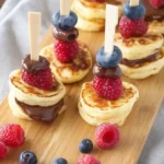 pancake spieße mit beeren