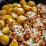knoblauch parmesan hähnchen mit kartoffeln