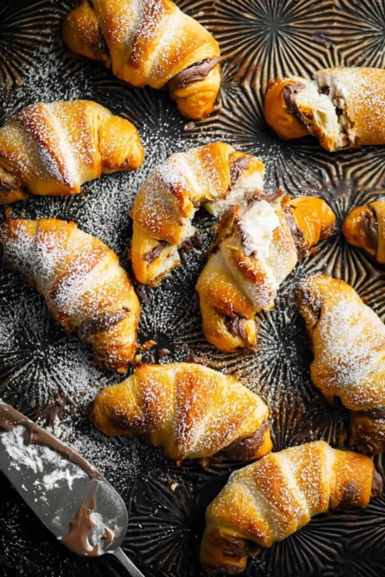 3-Zutaten Mini Nutella Croissants