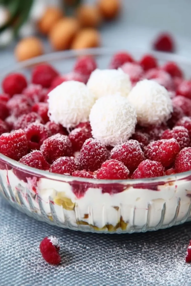 raffaello himbeer dessert