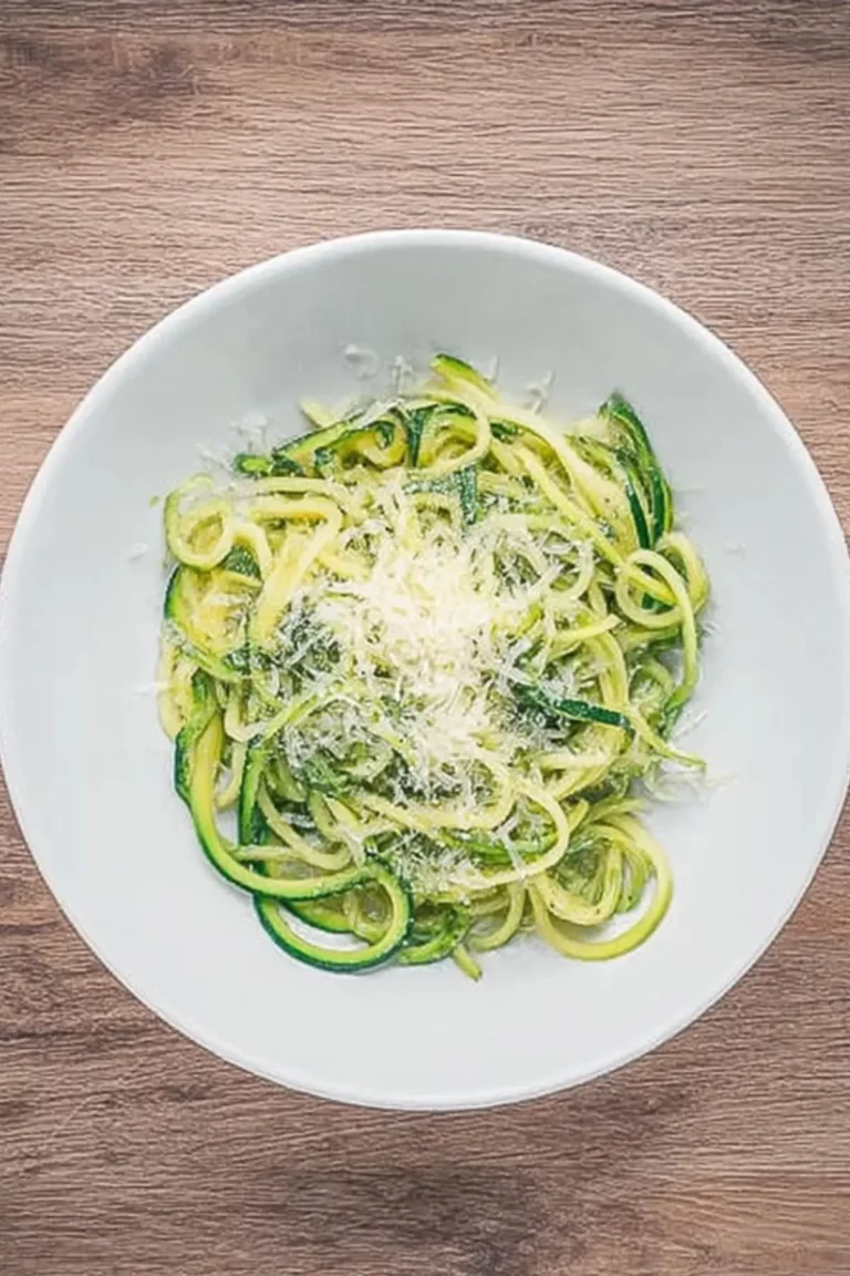 Zucchini-Nudeln mit Parmesan