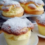 quark muffins mit vanillepudding