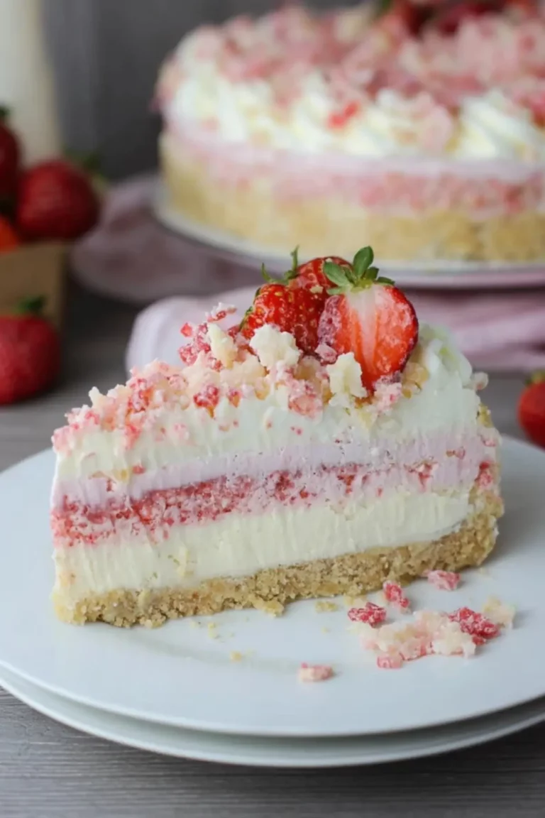 erdbeer crunch käsekuchen