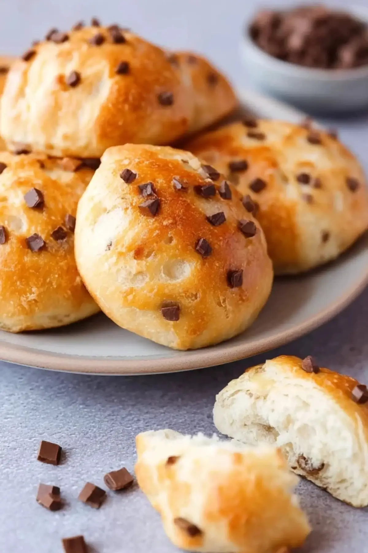 Schokobrötchen ohne Hefe