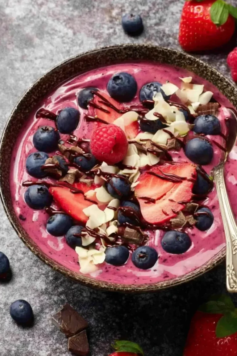 Smoothie Bowl mit Beeren (kalorienarm)