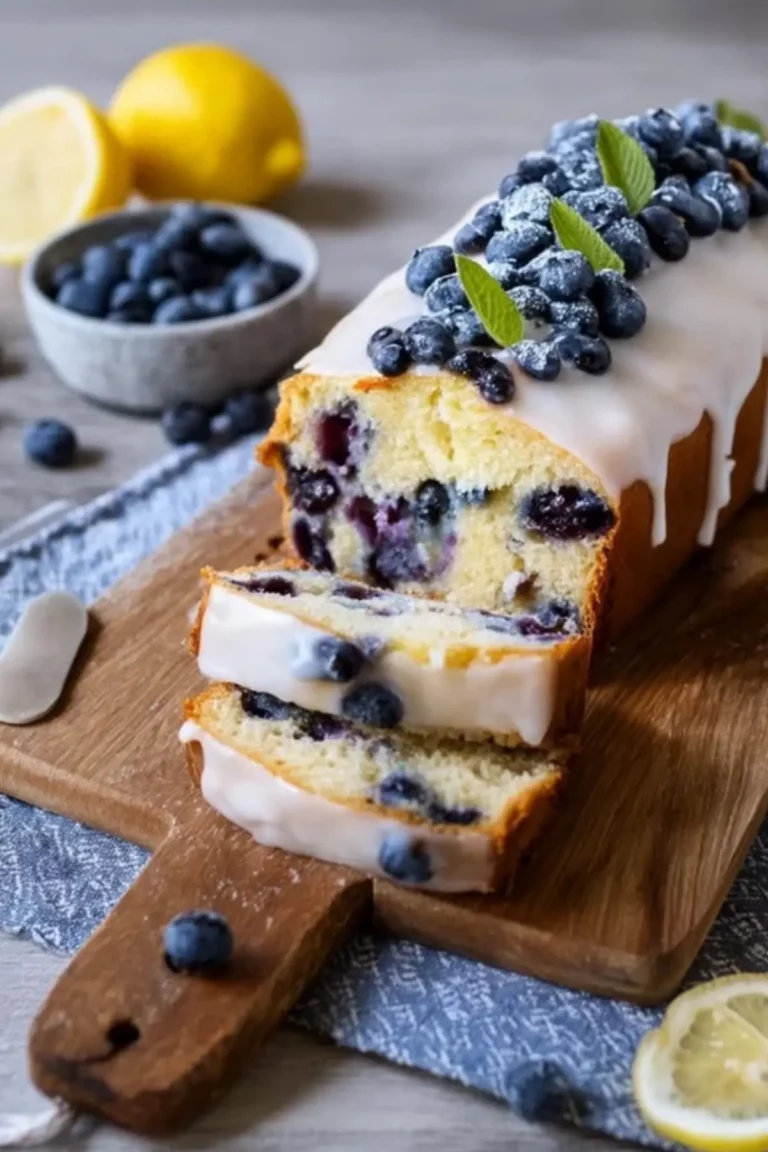 Joghurtkuchen mit Blaubeeren und Zitrone