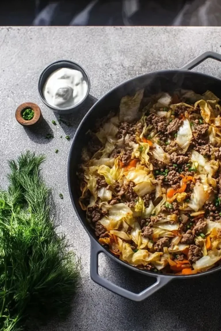 spitzkohlpfanne mit hackfleisch