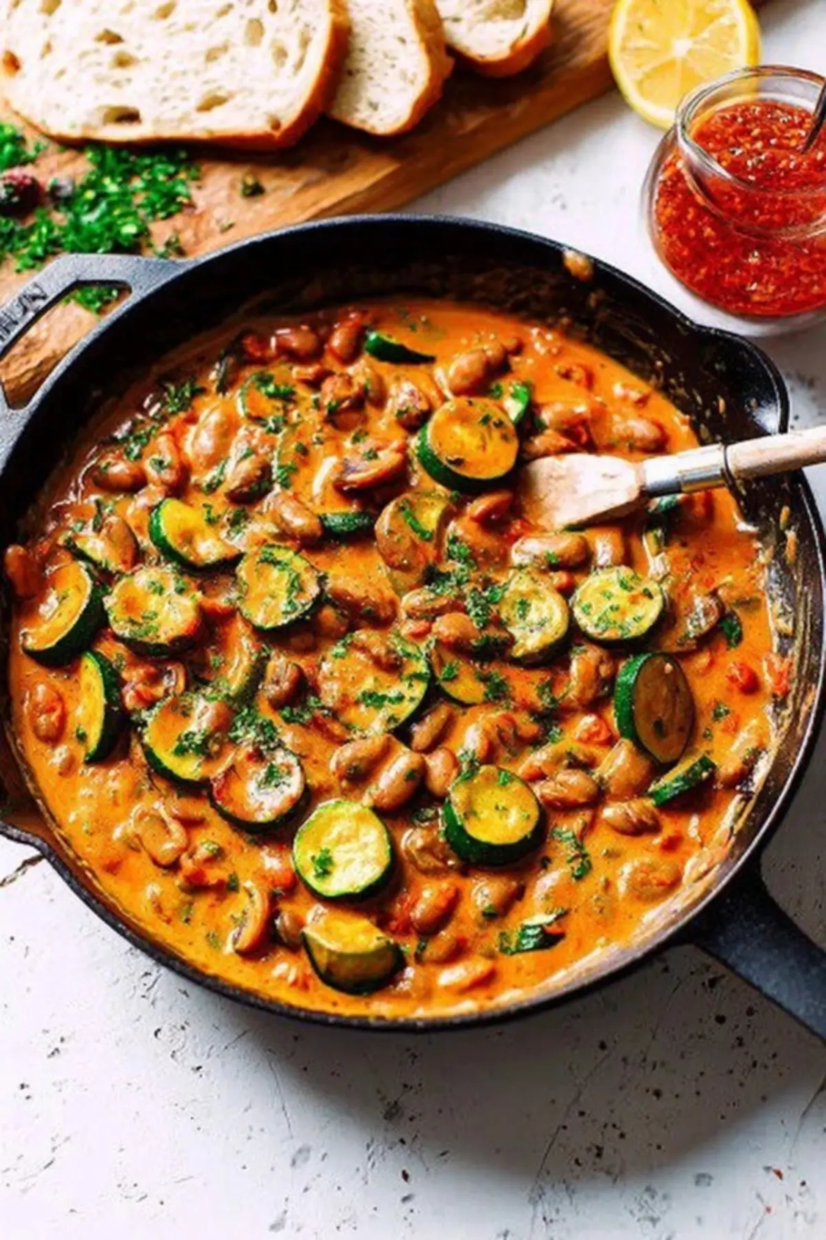 zucchini bohnen pfanne