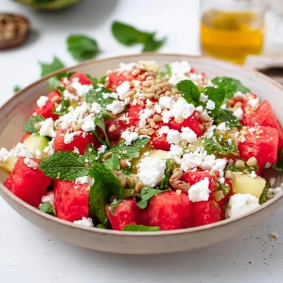 Melonen Feta Salat