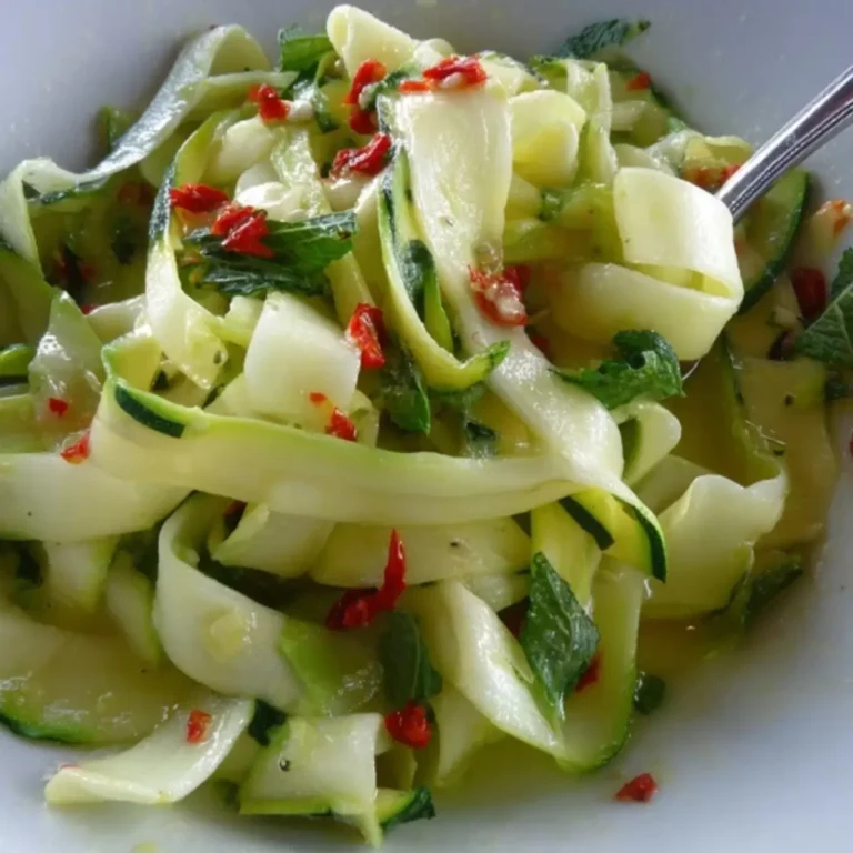 Zucchini-Salat mit Chili und Minze