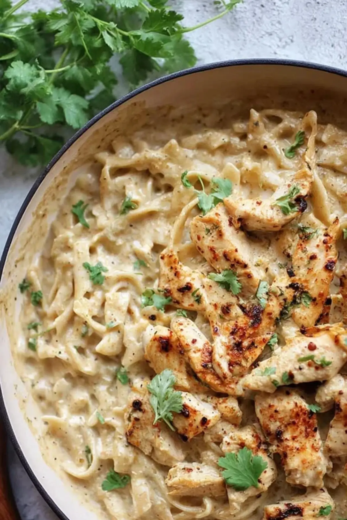 Hähnchen Knoblauch Parmesan Pasta - Noras Kreationen