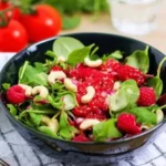 sommersalat mit himbeeren