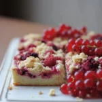 Blechkuchen mit Obst und Streuseln