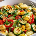 Gnocchi Salat mit Zucchini und Paprika