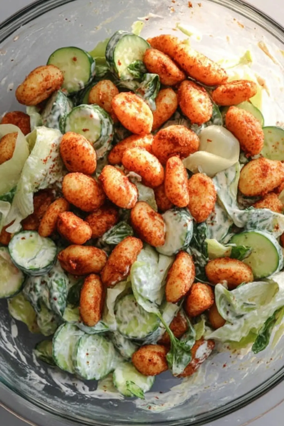 gnocchi salat mit joghurt dressing