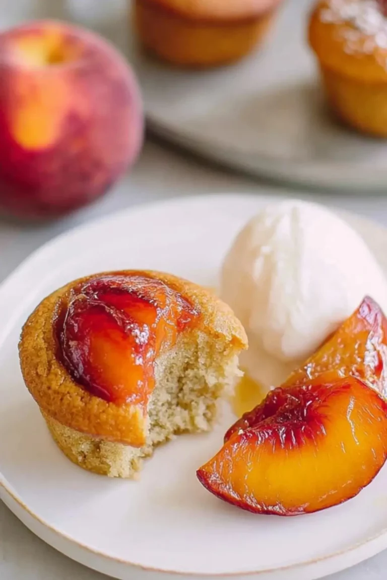 pfirsich upside down cupcakes