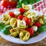 Tortellini Spieße mit Tomate und Mozzarella