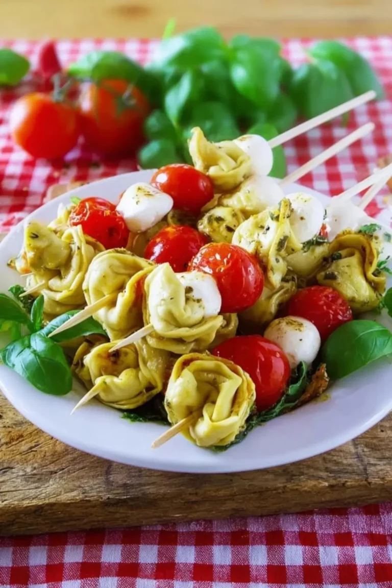 Tortellini Spieße mit Tomate und Mozzarella