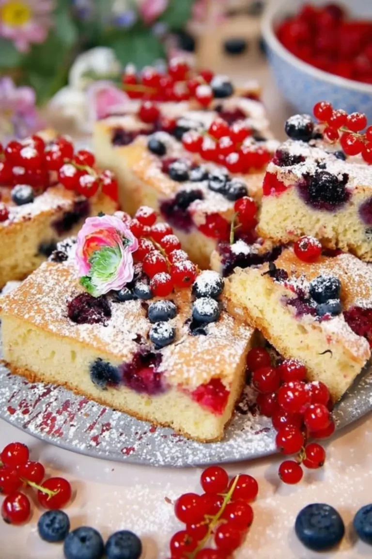 Leichter Buttermilchkuchen mit Beeren