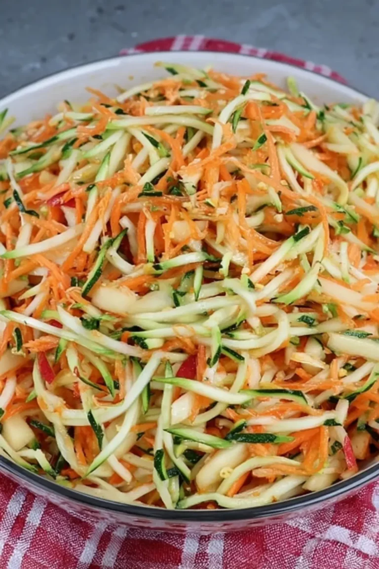 Zucchini-Salat mit Karotte und Apfel