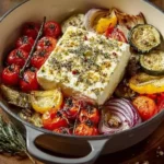 Gebackener Feta mit mediterranem Ofengemüse